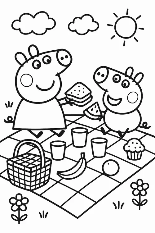 Gợi ý tô màu Peppa Pig giúp bé phối màu đẹp và tự tin sáng tạo