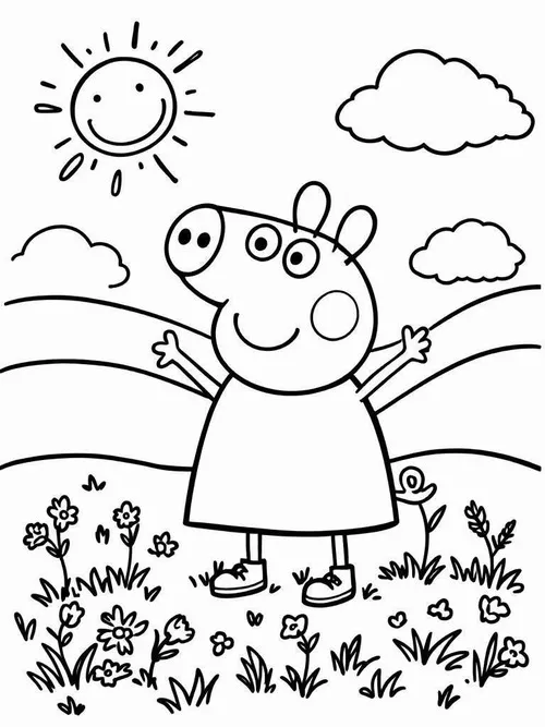 Tranh tô Peppa Pig dễ thương giúp bé giảm thời gian xem màn hình