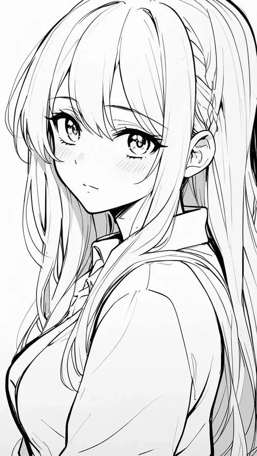 4 Hình tô màu anime nữ sinh học đường giúp bé mê học hơn mỗi ngày