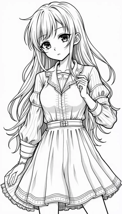 5 Trang tô màu nhân vật anime đi học nhìn là thích