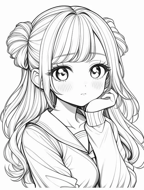 7 Tải tranh tập tô anime học đường cho bé mê học