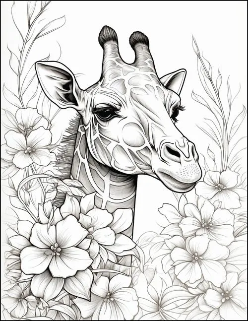 Cách tô hươu cổ dài với bút chì màu không lem