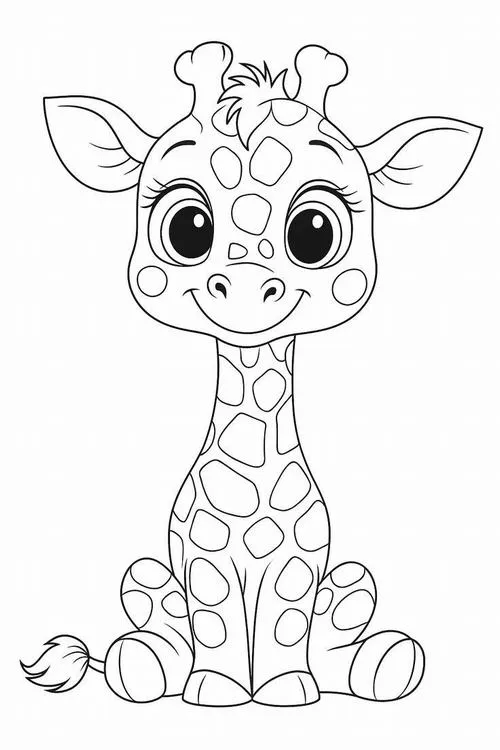 Giờ tô màu vui vẻ cùng hươu cao cổ cổ dài hiền lành