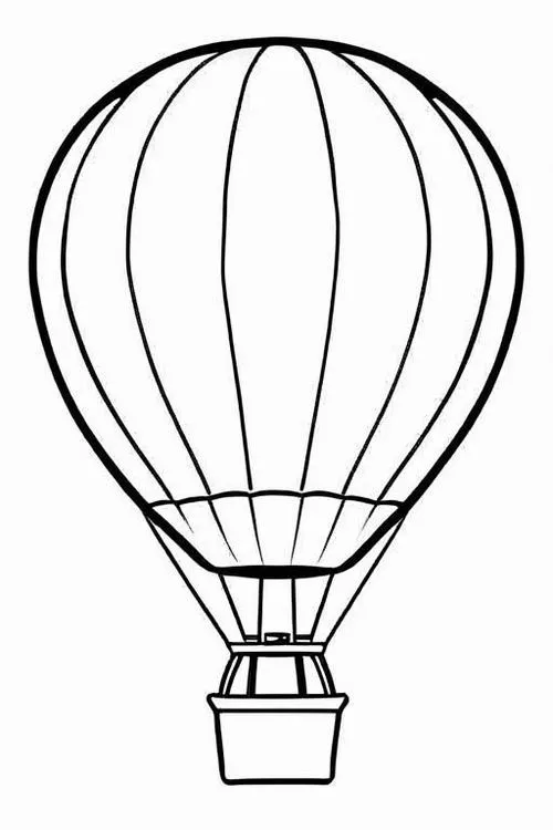 Tô màu sáng tạo khinh khí cầu bay trong gió nhẹ