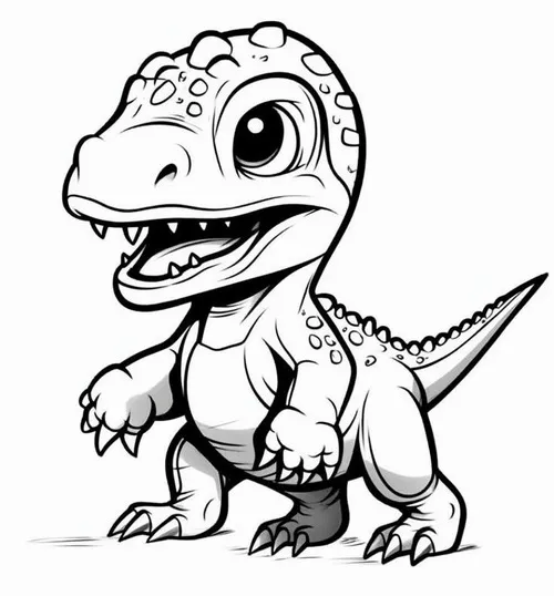 14 T Rex xuất hiện trong bộ tranh tô màu độc đáo cho bé tha hồ sáng tạo