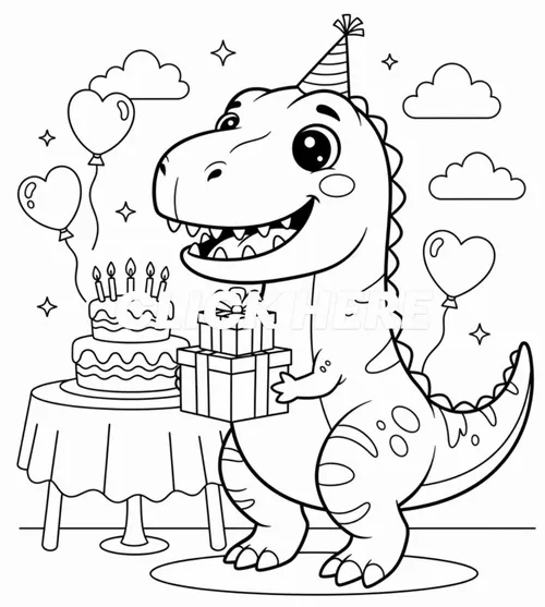 4 Tranh tô màu khủng long bạo chúa cho bé thích khám phá thiên nhiên hoang dã