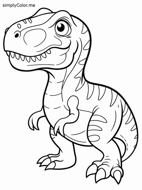 7 Tranh tô màu T Rex sinh động giúp bé tránh xa màn hình hiệu quả