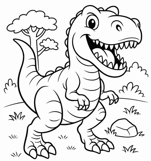 BST 55 Tranh Tô Màu Khủng Long Bạo Chúa giúp trẻ khơi gợi trí tưởng tượng tuyệt vời