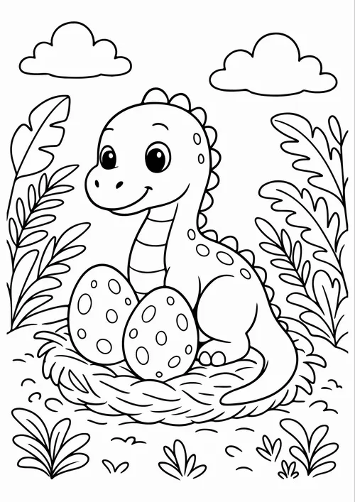 117 Trang tô màu khủng long cổ đại giúp bé mở rộng trí tưởng tượng