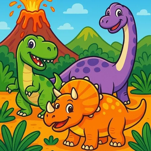 4 Bộ sưu tập tranh tô màu khủng long đáng yêu cho buổi cuối tuần vui