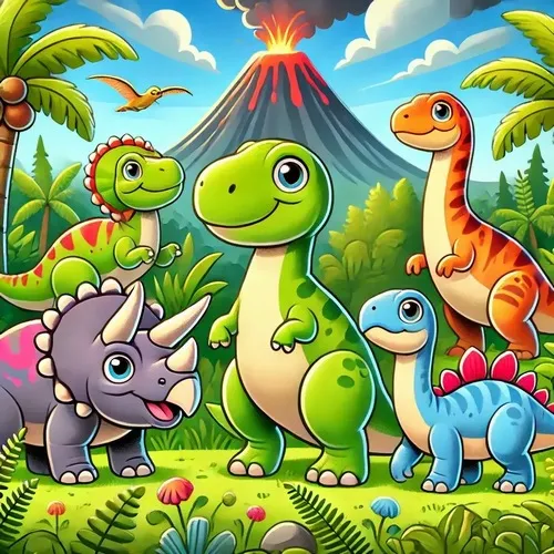 2 Trang tô màu khủng long nở từ trứng cực sinh động cho bé 5 tuổi