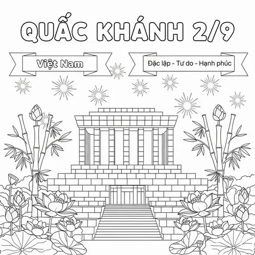 17 Bức tranh tô lá cờ Việt Nam nền đỏ tươi cho bé 3 tuổi