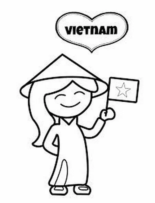 20 Tô màu sáng tạo lá cờ Việt Nam kèm cán cờ