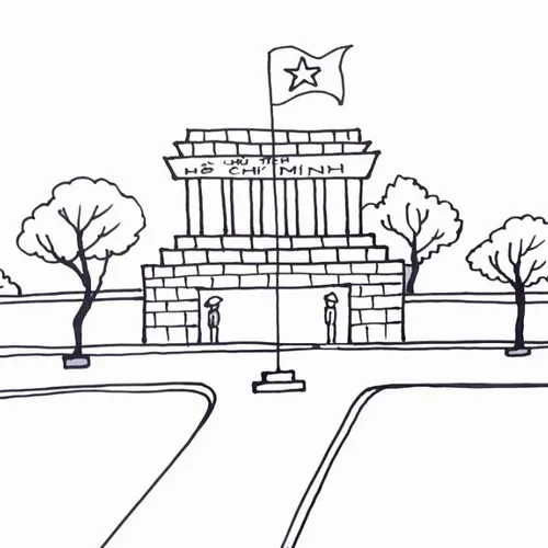 15 Hình tô màu lá cờ Việt Nam tại Dinh Độc Lập sắc đỏ nổi bật