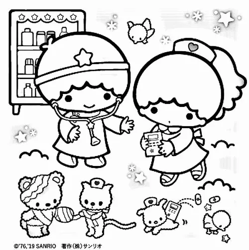 Bộ tranh Little Twin Stars giúp bé thư thái và sáng tạo tự nhiên