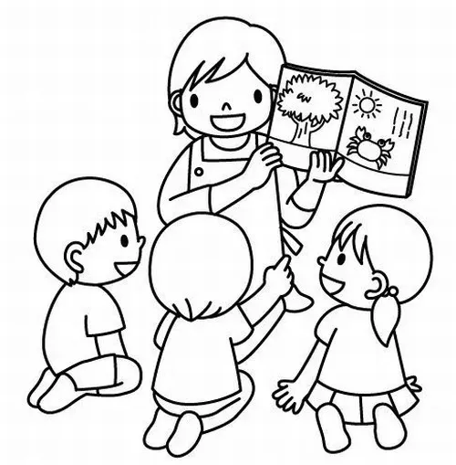 Bé tập tô màu bạn bè ngồi cạnh nhau thật thân thiết cho trẻ 6 tuổi