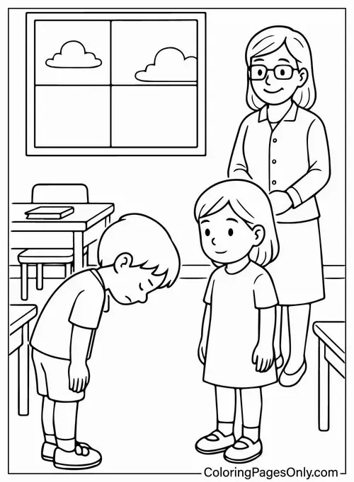 Cách tô lớp học tường vàng nhạt và bảng xanh dịu tạo cảm giác vui