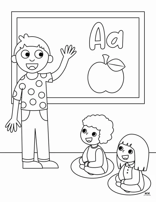 Tải tranh tập tô giờ kể chuyện có đồng hồ tường nổi bật