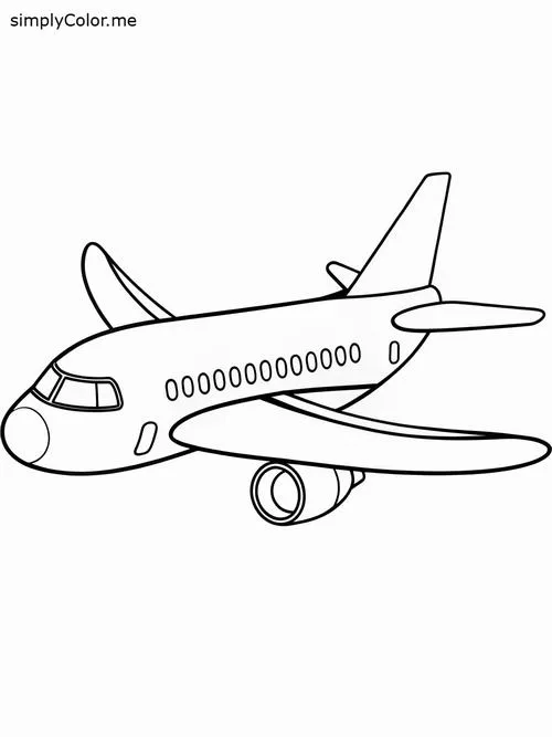 Tranh tô màu máy bay cho bé 3 tuổi học màu sắc thật tự nhiên