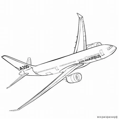 Mẫu tranh tô màu phi cơ cánh máy bay rõ nét