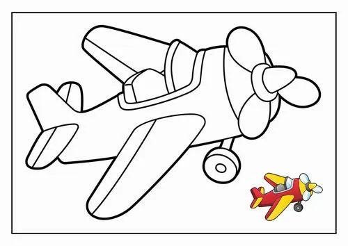 Tải tranh tập tô máy bay và đám mây dễ thương