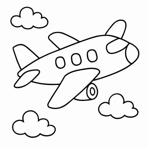 In hình tập tô máy bay đồ họa thân thiện