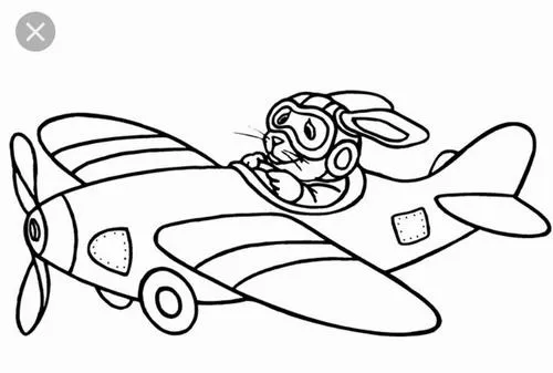 Trang học tô màu máy bay nhỏ họa tiết dễ tô