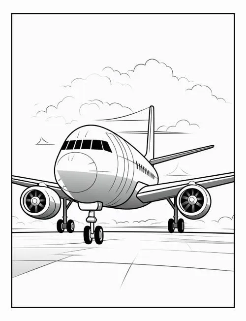 Tranh tô màu máy bay Donnie thông thái dễ nhận biết