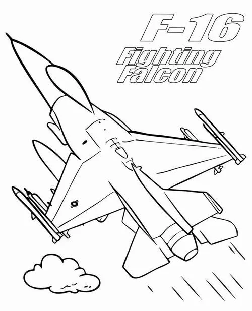 Hình tô màu máy bay chiến đấu Su57 cho bé 3 tuổi