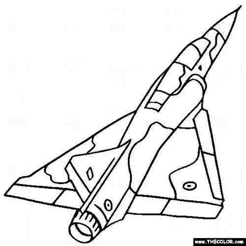 Trang học tô màu máy bay bảo vệ bầu trời dễ thương