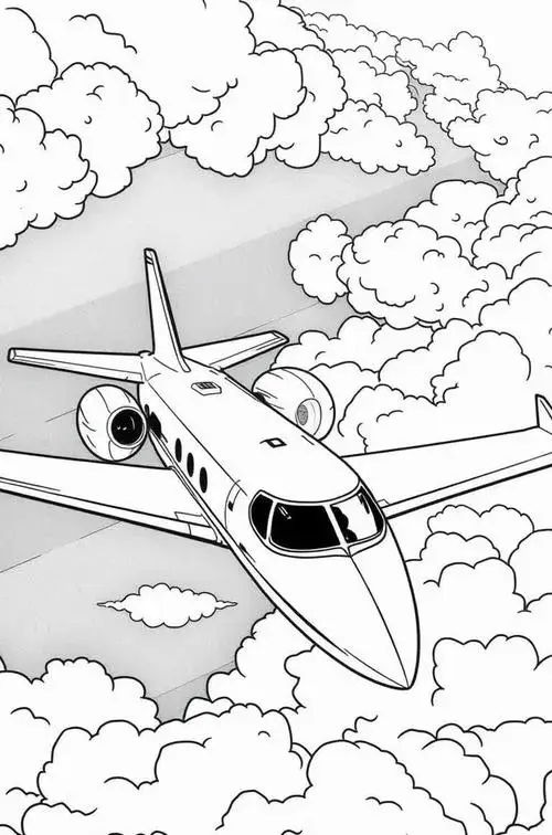 Tô màu sáng tạo máy bay Vietnam Airlines cho bé 5 tuổi