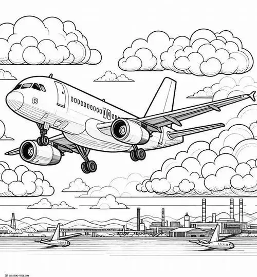 44 Tranh tô màu Máy Bay đẹp cho trẻ 5 6 tuổi thích chinh phục bầu trời