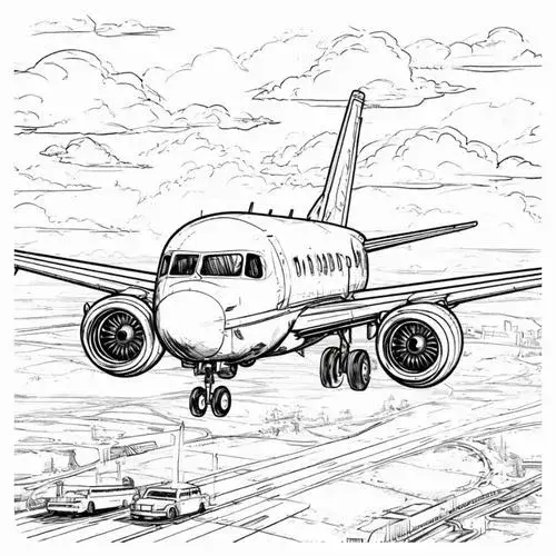 Trang tô màu máy bay quân sự nhiều chi tiết nhỏ