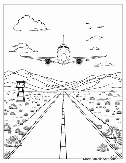 In hình tập tô máy bay Airbus thân máy bay nhiều khoang