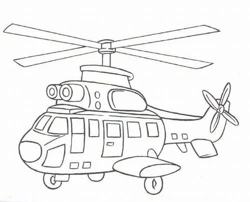Trang học tô màu phương tiện bay trực thăng gọn nhẹ dễ thương
