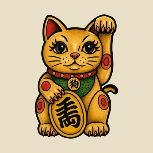 3 Tranh bé tập tô Mèo Thần Tài thân trắng má hồng đáng yêu vô cùng