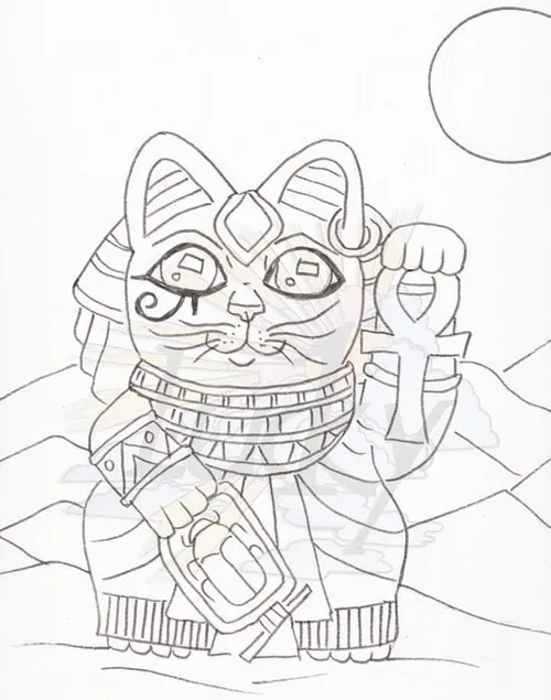 12 Tải tranh tập tô chú mèo Thần Tài ôm viên ngọc sáng khiến bé mê tít