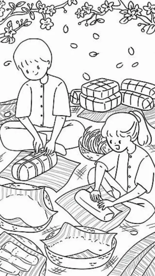 3 Gợi ý tranh tô màu tết quê giúp bé cảm nhận mùa xuân dịu nhẹ