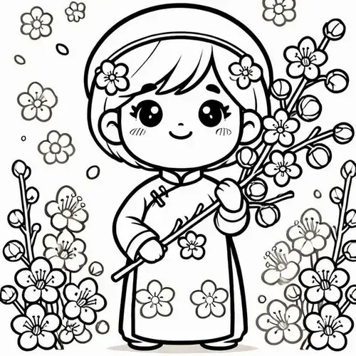 4 Hoạt động tô màu đồng quê tết có nồi bánh chưng thơm