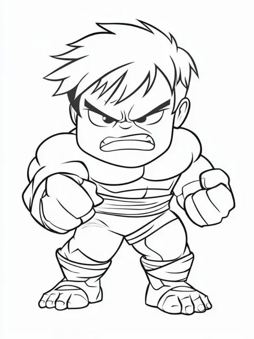 16 Tô màu vui với Hulk xanh lá cực nổi bật