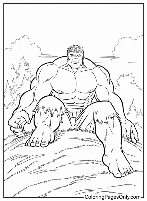 18 Mẫu tranh tô màu Hulk nắm đấm mạnh mẽ cho bé 5 tuổi