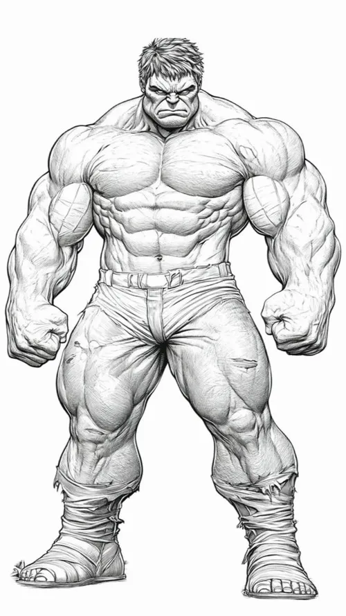 25 Bé tập tô màu Hulk đứng hiền giữa thành phố