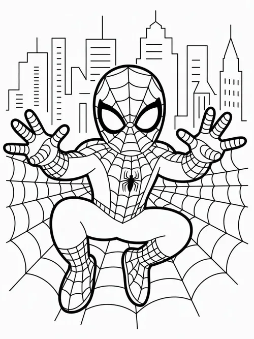 43 Tờ giấy tô màu Người Nhện với mắt trắng siêu biểu cảm