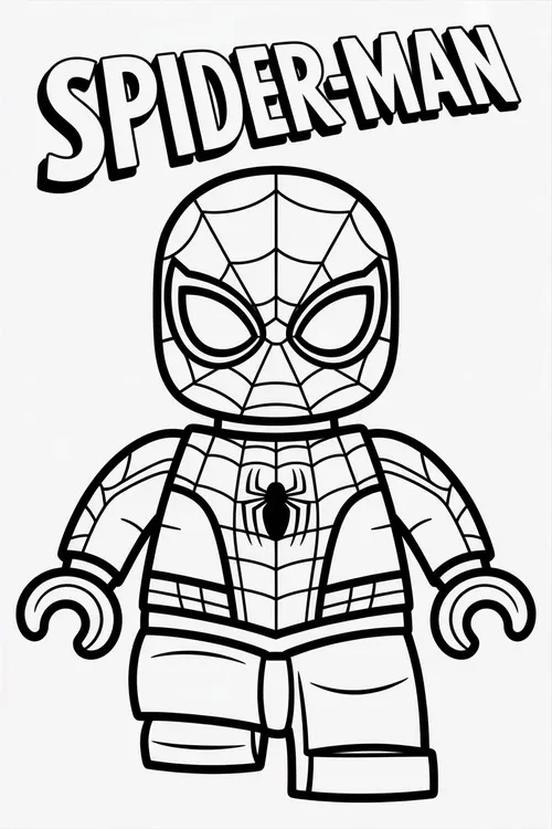 53 Hình tô màu Người Nhện lego cơ bắp mảnh mai nhưng mạnh mẽ