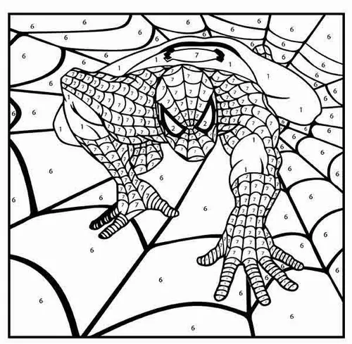 35 Tô màu vui Spider Man sắc đỏ đậm mạnh mẽ cho bé 5 tuổi