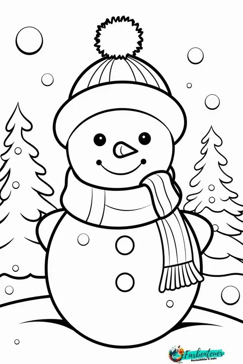 13 Hoạt động tô màu người tuyết tạo bầu không khí mùa đông nhẹ nhàng.