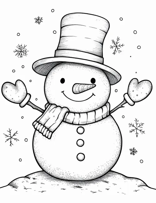 17 Bé tập tô màu người tuyết đeo kính siêu vui cho trẻ 6 tuổi.