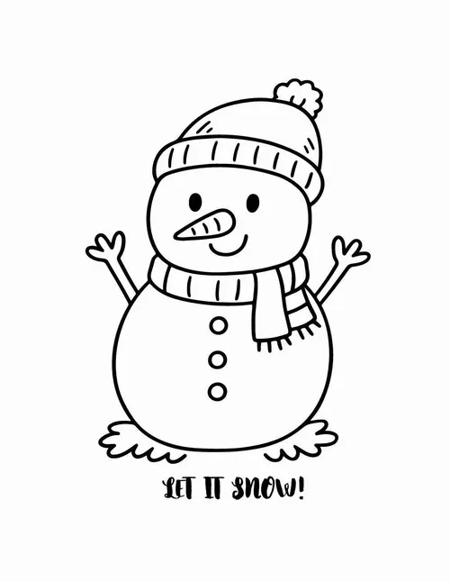 18 Tờ giấy tô màu người tuyết thân ba tầng khiến bé cực thích thú.