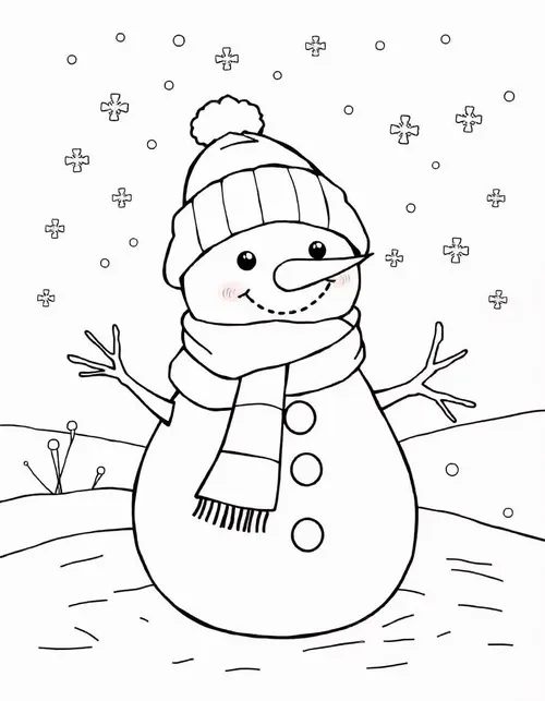 4 Trẻ học tô màu người tuyết tròn xinh tạo thói quen tập trung tốt.