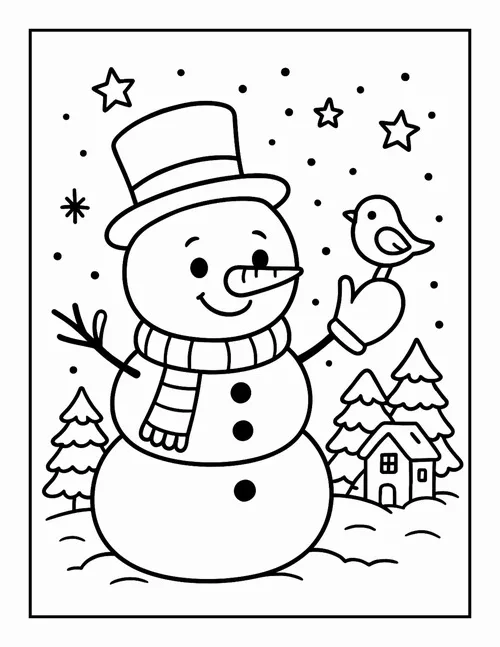7 Hành trình tô màu người tuyết giúp bé thư giãn và tập trung tốt